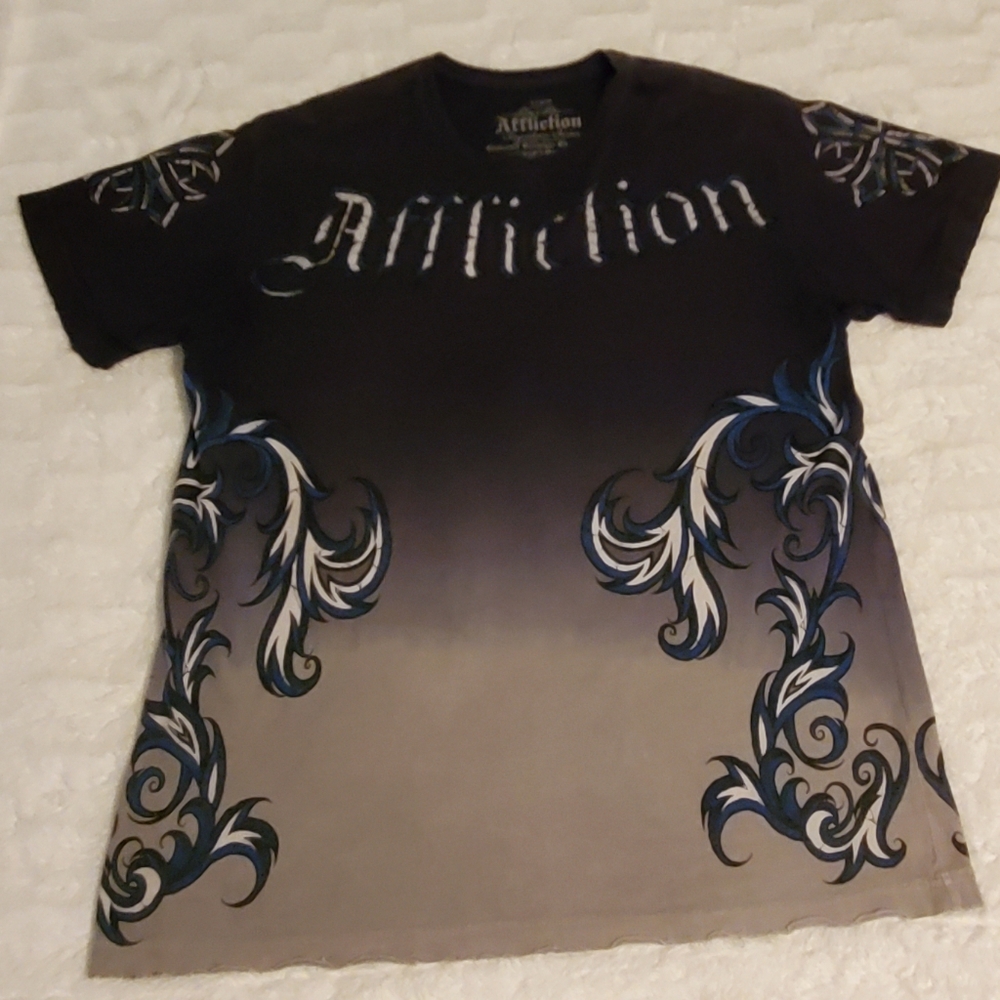 Affliction Men's Short Sleeve Shirt Size Large